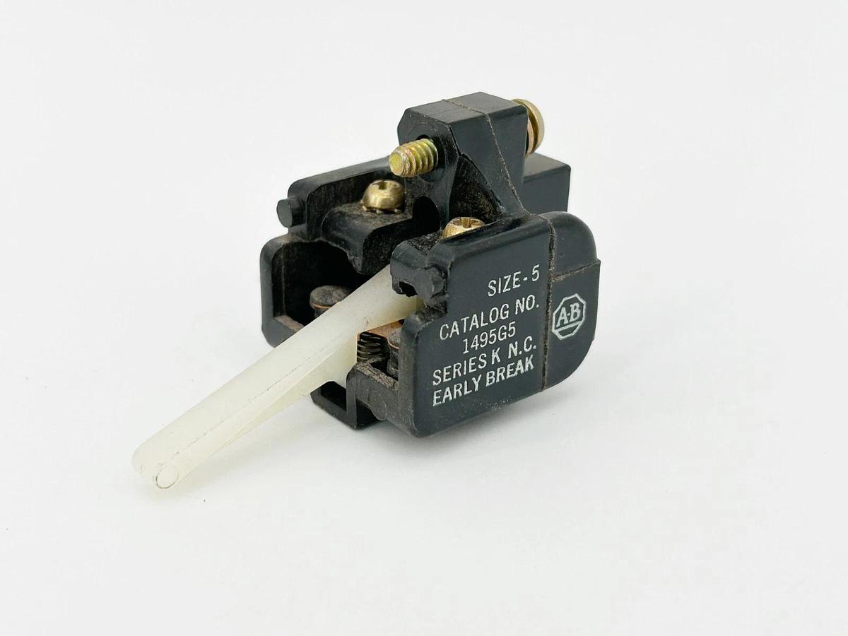 Used Lot of 2 Allen Bradley 1495G5 Auxiliary Contact 1NC Early Break Size 5 600V