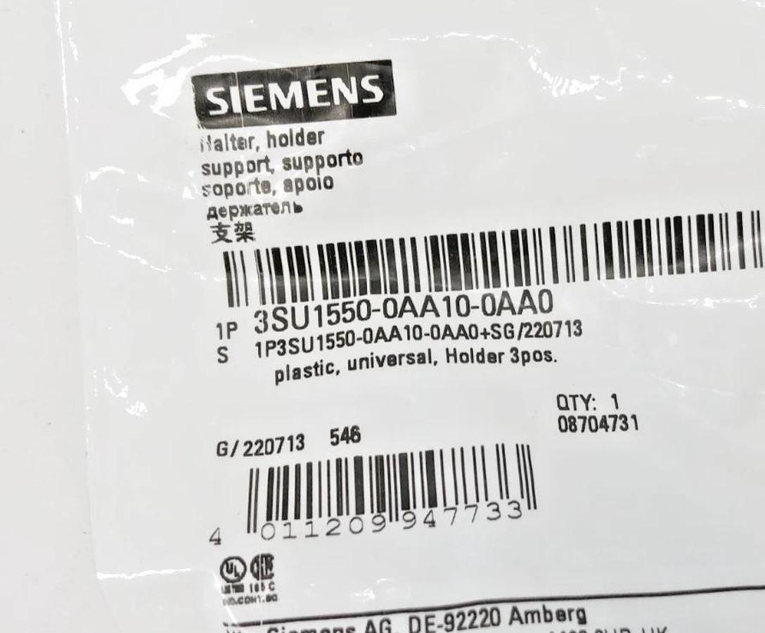 Lot of 4 New Siemens 3SU1500-0AA10-0AA0 Black Pushbutton Holders 22mm