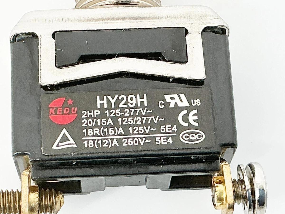 New Lot of 4 Kedu HY29H Toggle Switch 1P 2 Position 277V - No Box