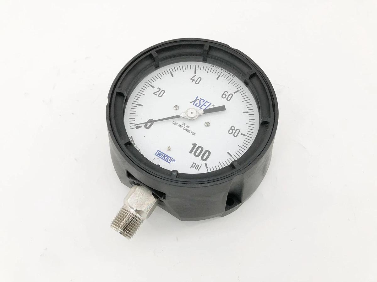 New Wika 9834015 Glycerin Gauge 100 PSI 1/2" NPT 233.34 4.5" - No Box