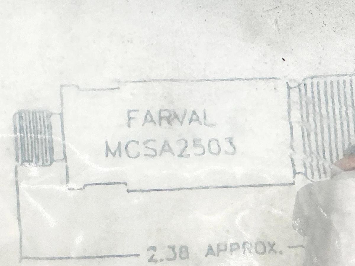 New Farval MCSA2503 Electrical Connector for Cycle Switch 3P 24VDC