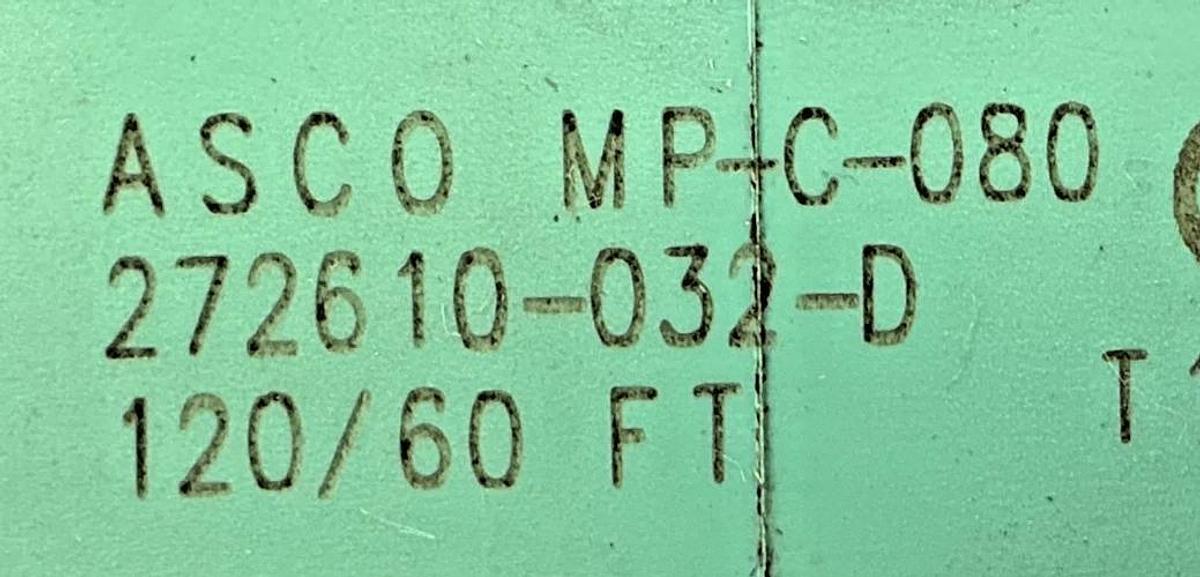 New ASCO 272610-032-D Solenoid Coil 120VAC 60HZ 272610032D - No Box