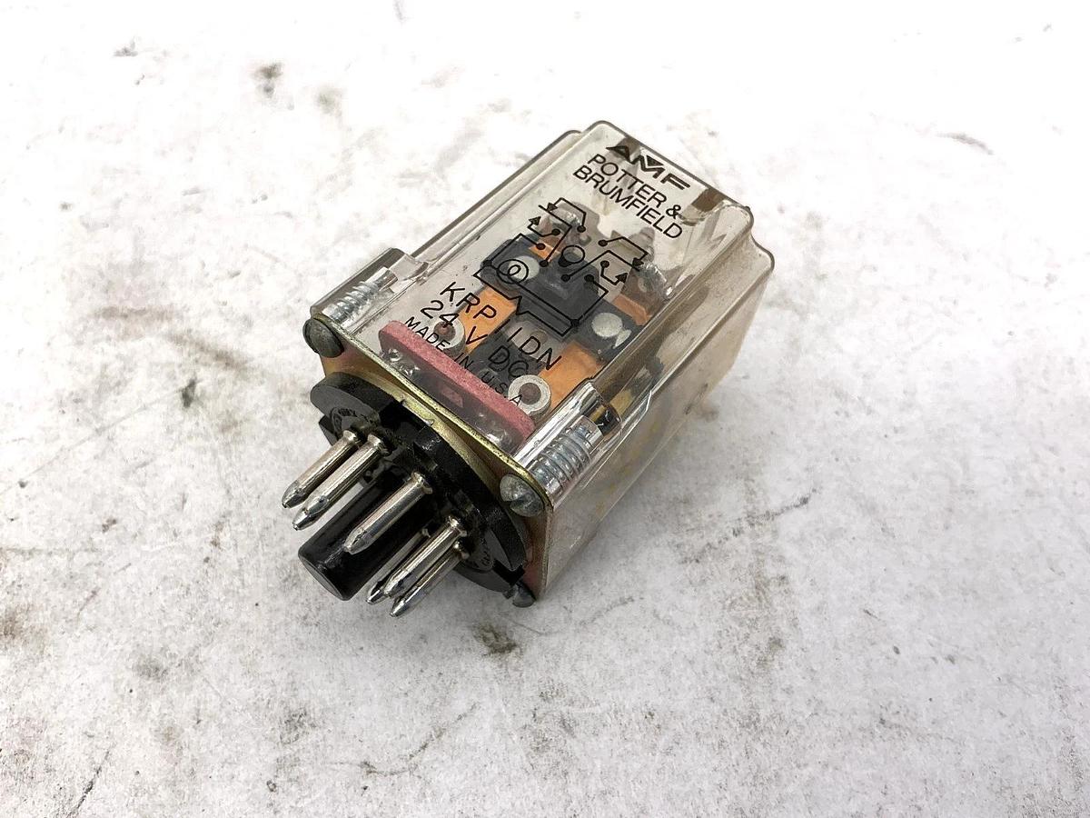 Used Lot of 3 Potter & Brumfield KRP-11DN-24 Relay 24VDC 8-Pin 10A 240VAC