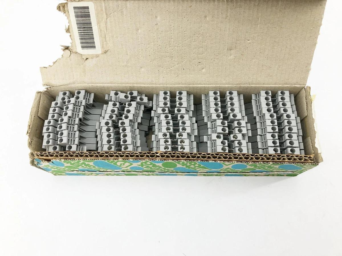 Box of 50 New Phoenix Contact UK 2,5 N Feed-Through Terminal Blocks 3003347