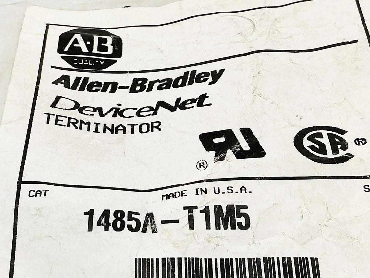 New Lot of 2 Allen Bradley 1485A-T1M5 DeviceNet Terminator 5Pin Ser.A