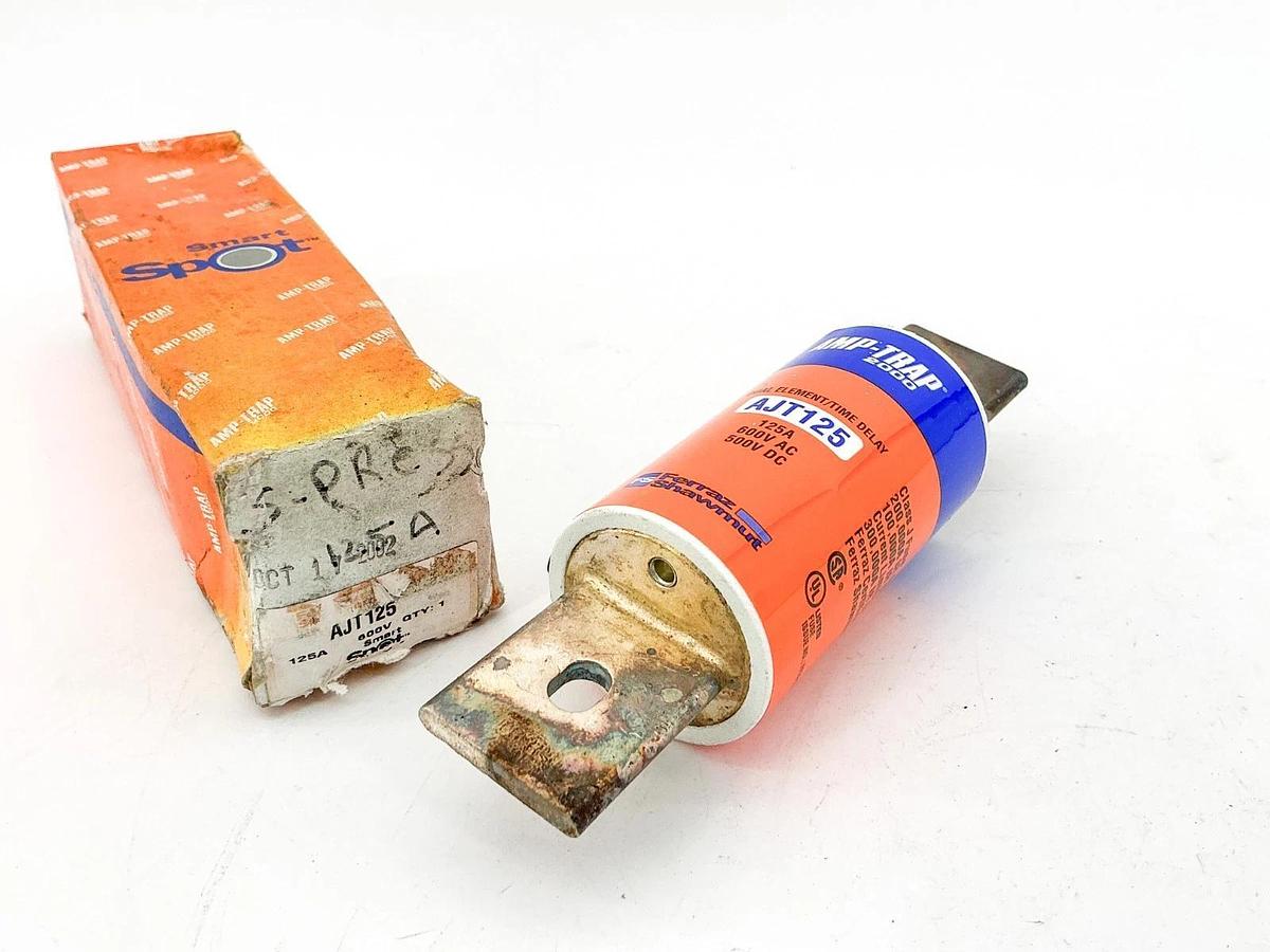 New Ferraz Shawmut AJT125 Dual Element Time Delay Fuse 125A 500/600V Class J