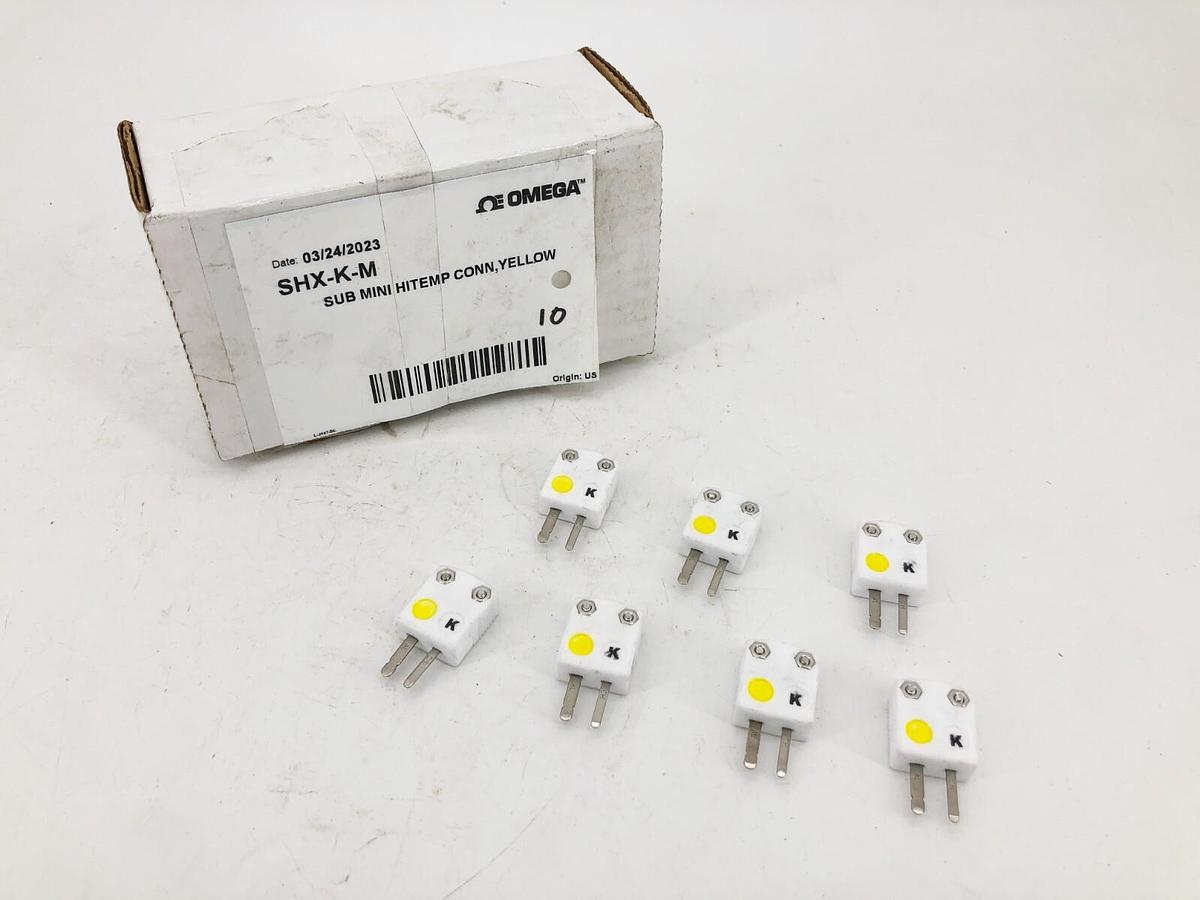 Lot of 7 New Omega SHX-K-M Mini High Temp Ceramic Connectors Type K