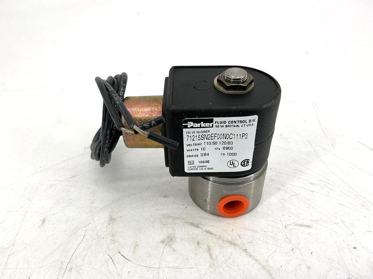 New Parker 71215SN2EF00N0C111P3 Solenoid Valve 2-Way 110/120V 50/60HZ