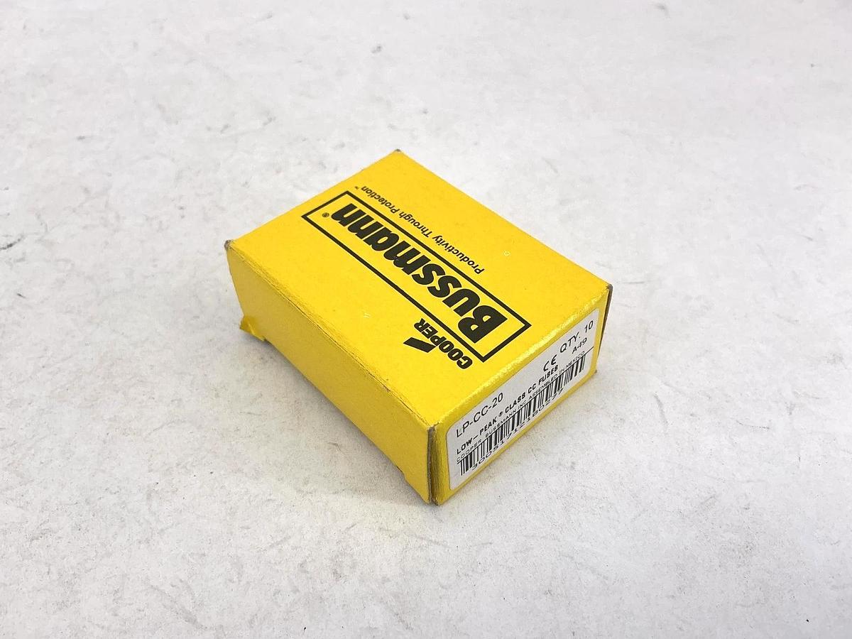 New Bussmann LP-CC-20 Low-Peak Time-Delay Class CC Fuse 20A 600V Box of 10
