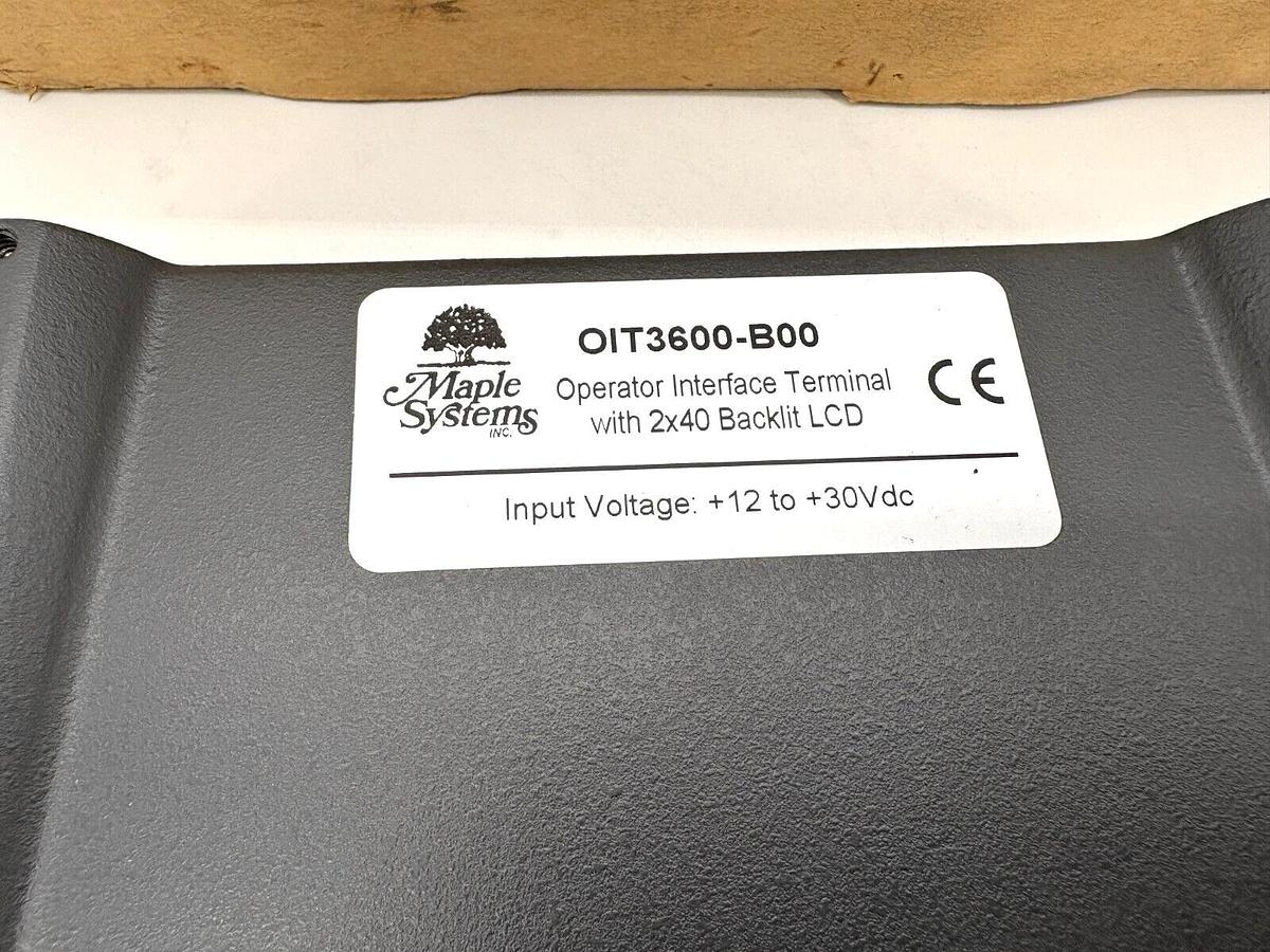 Maple Systems OIT3600-B00 Operator Interface Terminal 2x40 backlit LCD 12-30VDC
