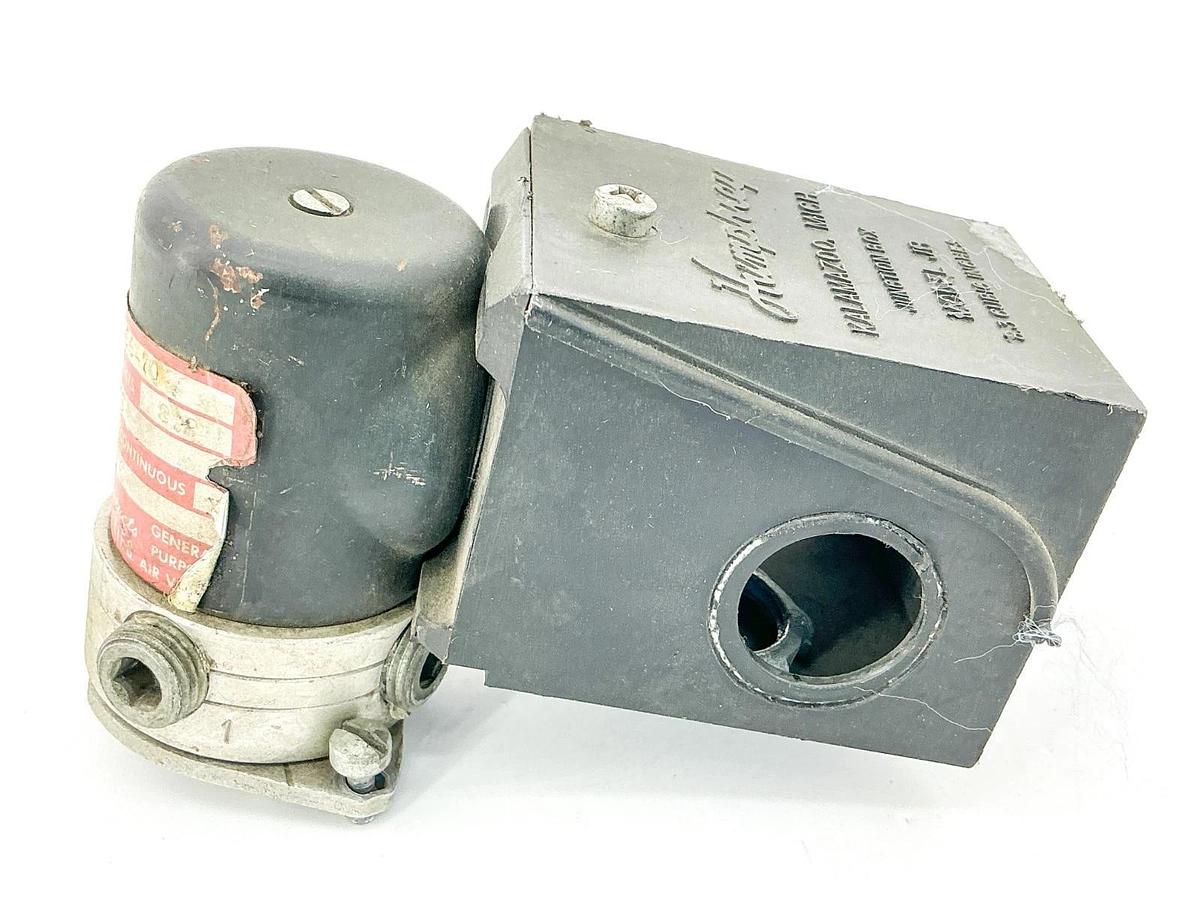 Used Humphrey 125-4E1-21-36-70 Solenoid Valve 120V 0-125PSI 8.2