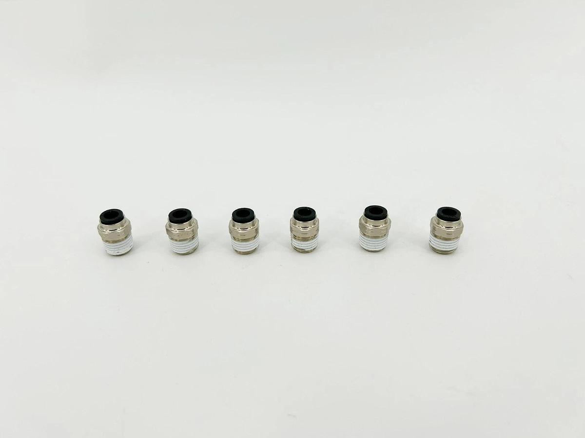 Lot of 6 New Lawson 86752 Male Connectors, 1/4" x 1/4", 290PSI