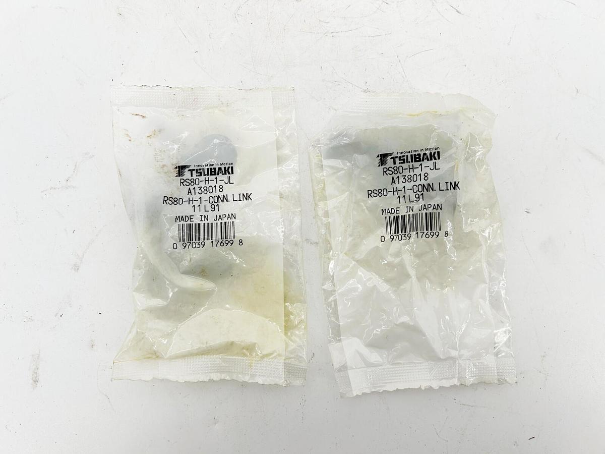 New Lot of 2 Tsubaki RS80-H-1-JL Roller Chain Link A138018