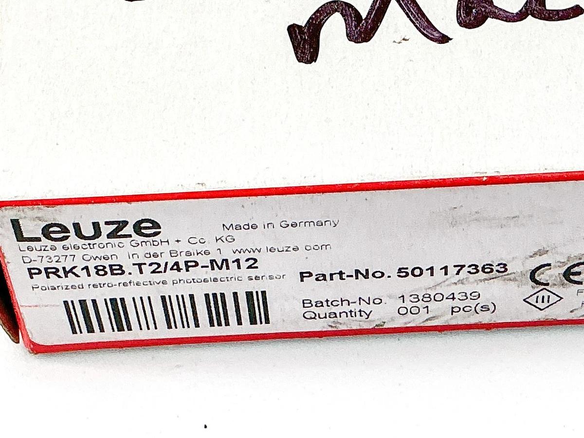 New Leuze Electronics PRK18B.T2/4P-M12 Photoelectric Sensor 30VDC 130mA 50117363