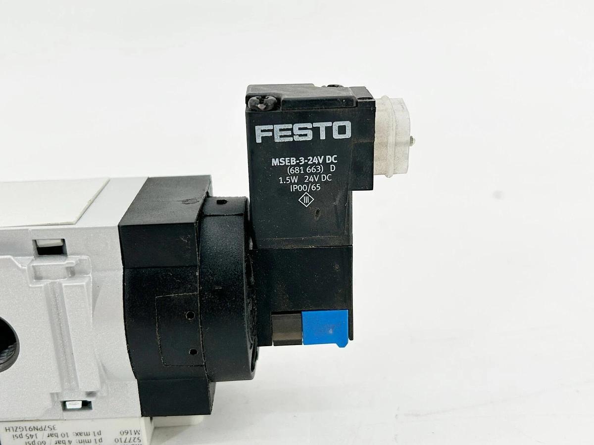 New Festo MS4N-EE-1/4-V24-S-AD1 Solenoid Valve 10Bar 145 PSI 527710