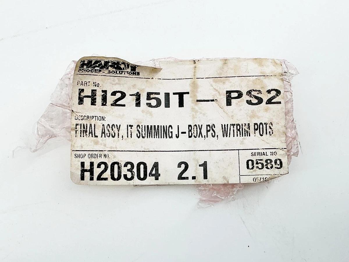 New Hardy HI215IT-PS2 Final Assy IT Summing Junction Box W/Trim Pots