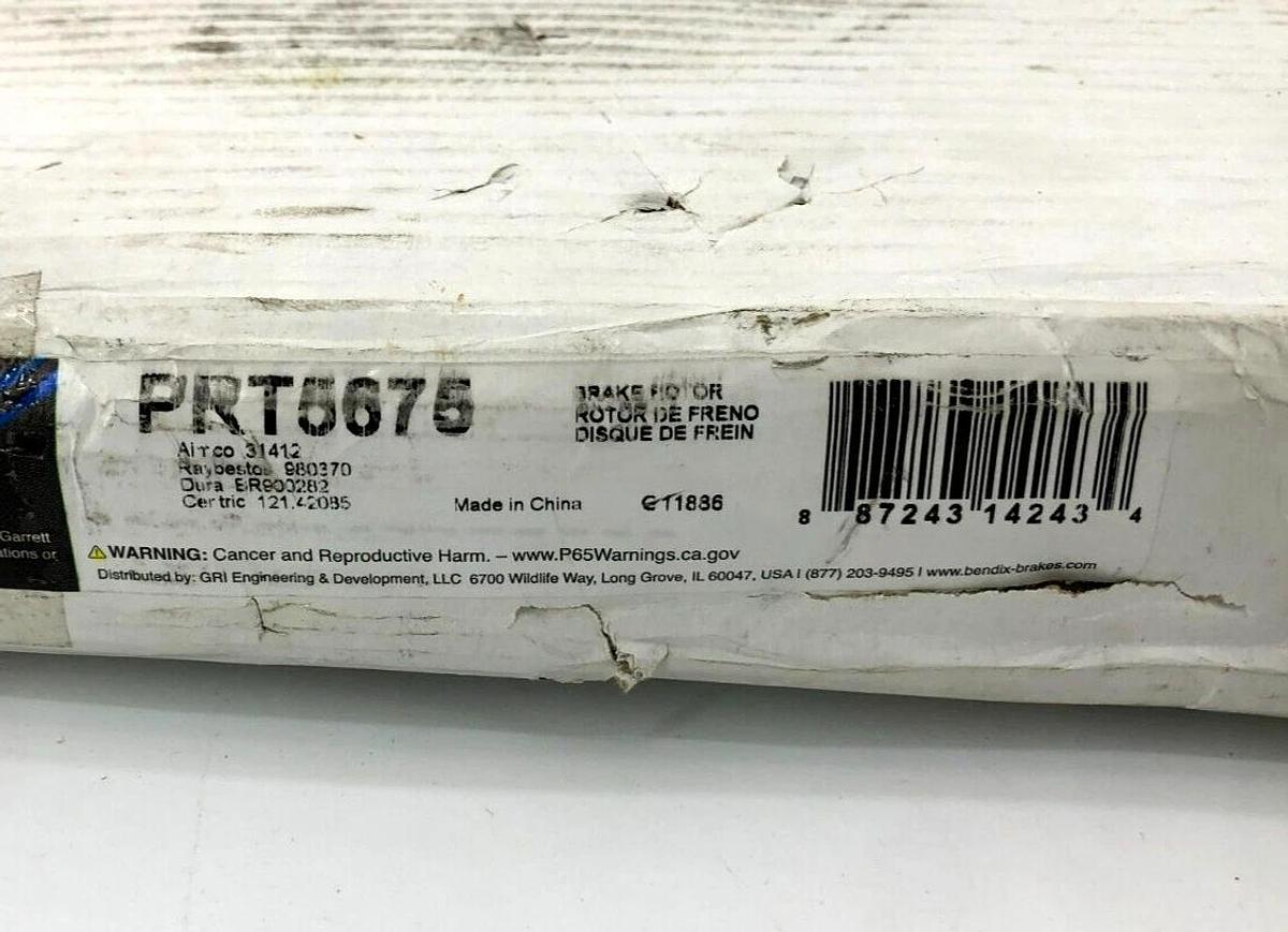 New Bendix PRT5675 Brake Rotor