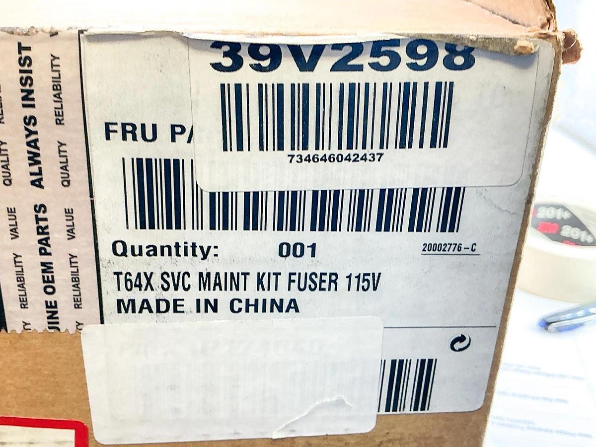 New Lexmark T64X SVC Maint Kit Fuser 115V