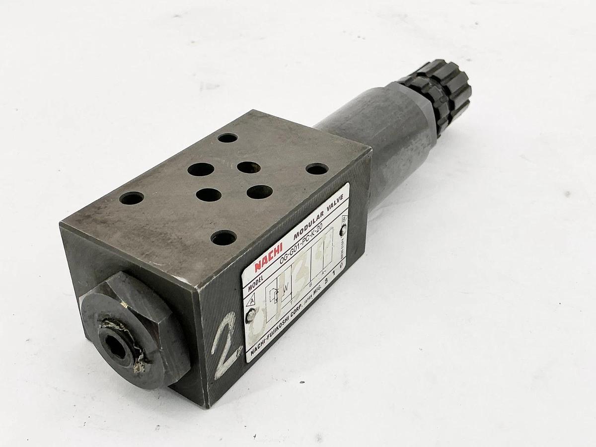 Used Nachi OG-G01-PC-K-20 Pressure Reducing Modular Valve 3625PSI D03