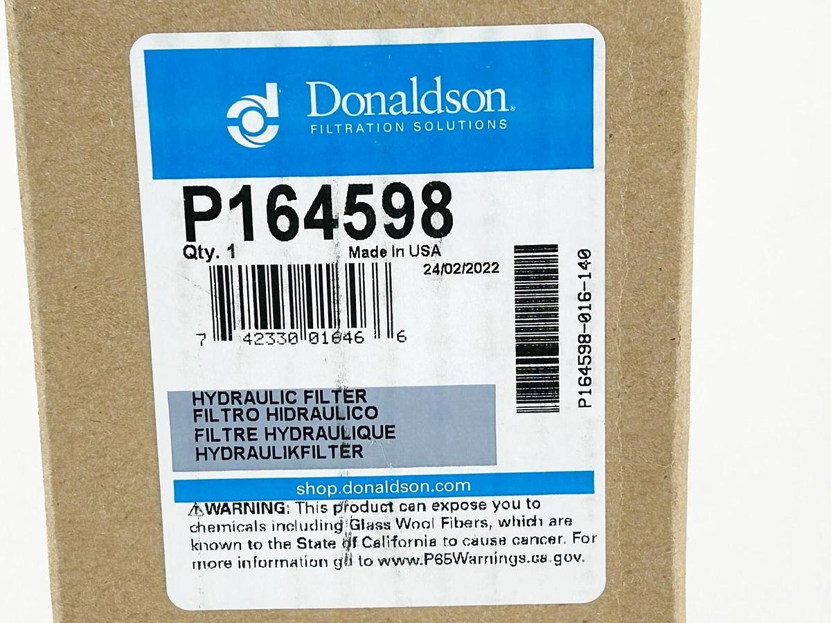 New Donaldson P164598 Hydraulic Cartridge Filter