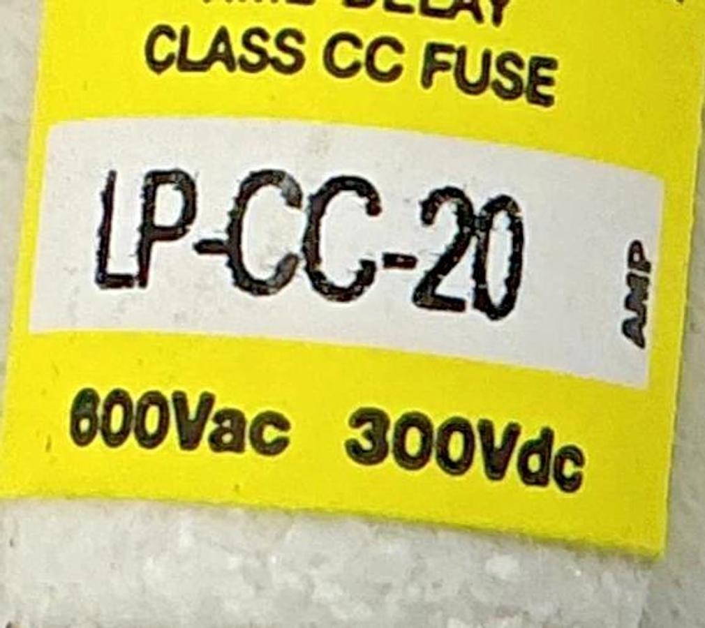 New Bussmann LP-CC-20 Low-Peak Time-Delay Class CC Fuse 20A 600V Box of 10