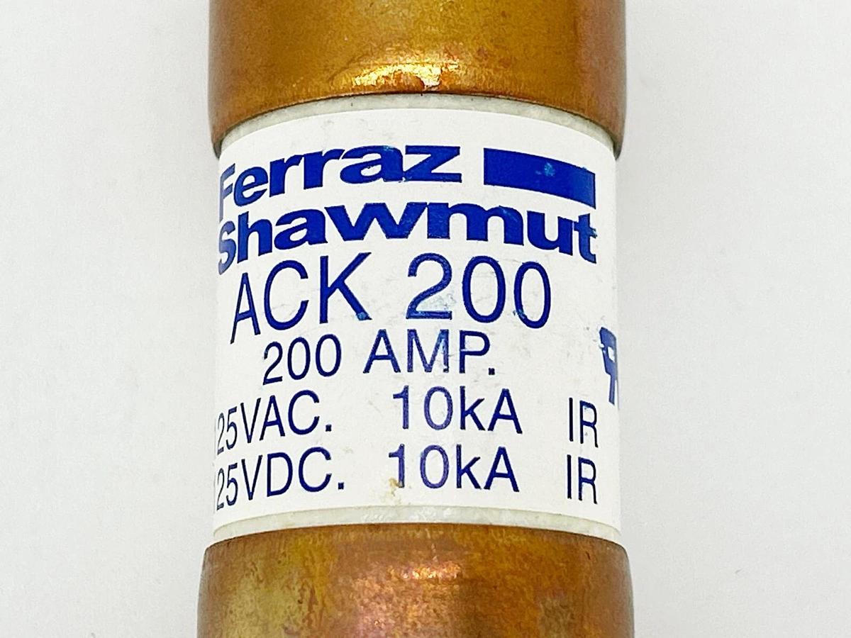 New Lot of 3 Ferraz Shawmut ACK-200 Fuse 200A 125VAC 125VDC