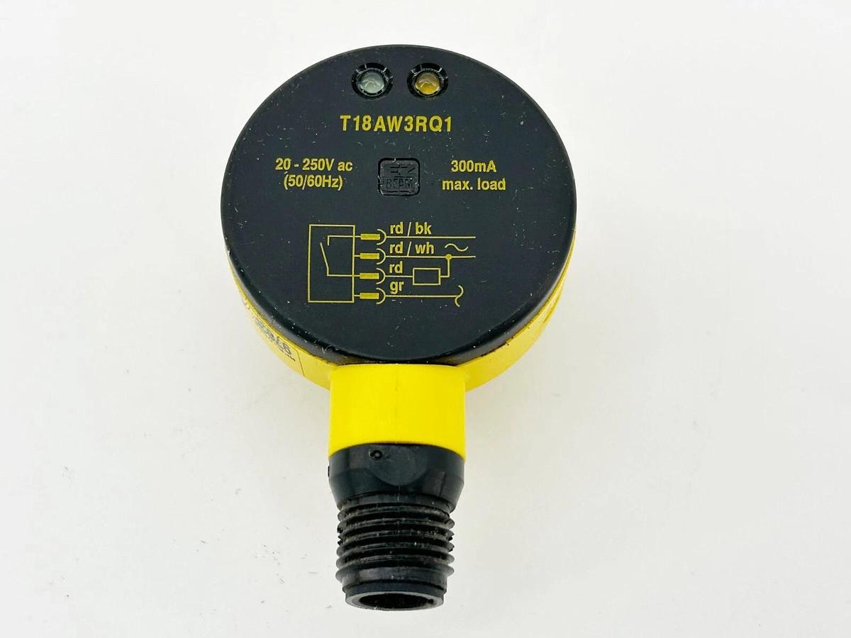 New Banner Engineering T18AW3RQ1 Photoelectric Sensor Head 20M Range 250V 33424