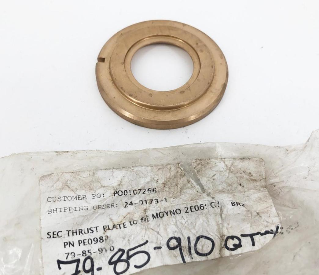 New PE0982 Secondary Thrust Plate for Moyno Bronze - No Box