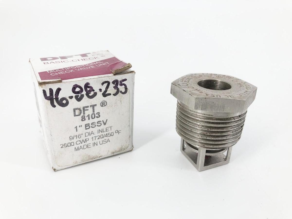 New DFT 8103 1" BSSV Vacuum Breaker 9/16" Inlet 2500 CWP