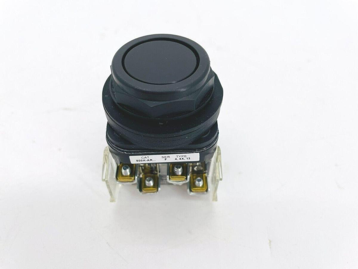 Used New Allen Bradley 800H-AR2B Push Button Black 2NO 2NC Ser F