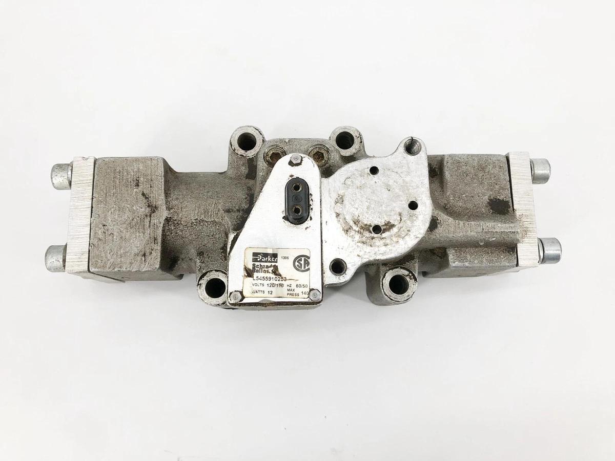 Used Parker Schrader Bellows L5455910253 Solenoid Valve 120/110V 60/50Hz 12W