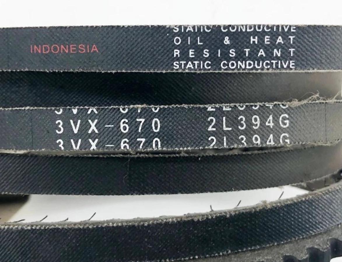 Lot of 3 New Dayton 2L394G V-Belts 3/8" x 67" 3VX670 - No Box