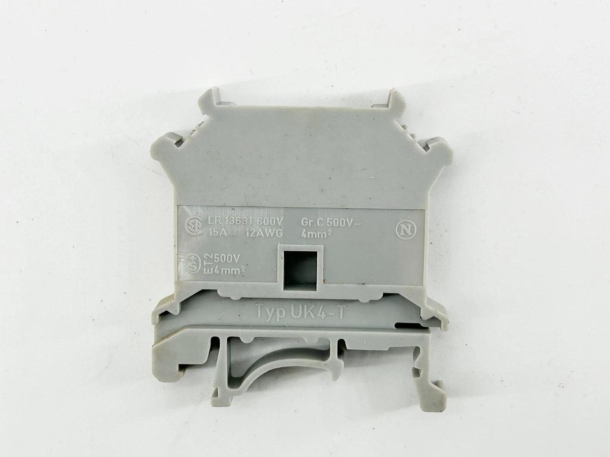Used Lot of 26 Phoenix Contact UK4-T Terminal Blocks 1P 500V 15A 4MM Grey 12AWG