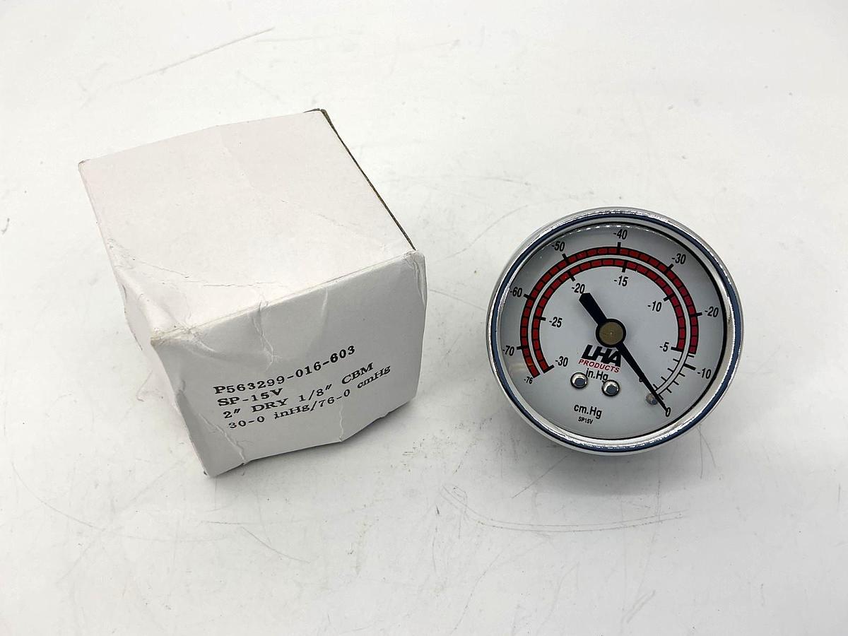 New LHA Products P563299-016-603 Pressure Gauge SP-15V 30-0inHg/76-0cmHg