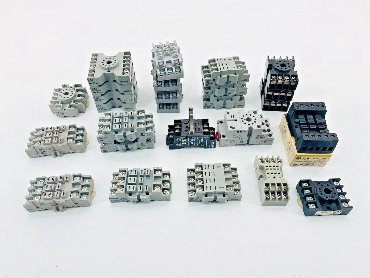 Lot of 27 Socket Relays Allen Bradley Square D IDEC P&B Gould