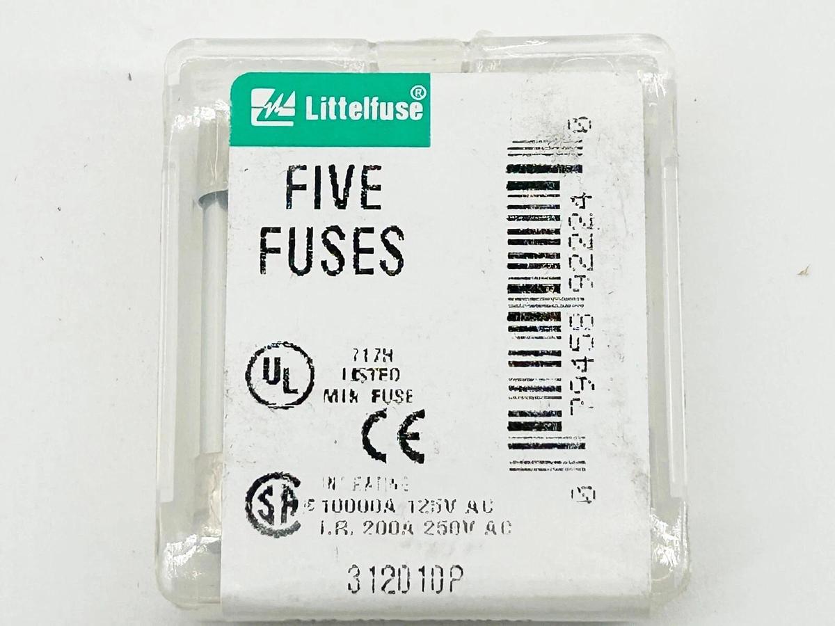 New Lot of 20 Littelfuse 312010P Glass Fuse 250V 10A