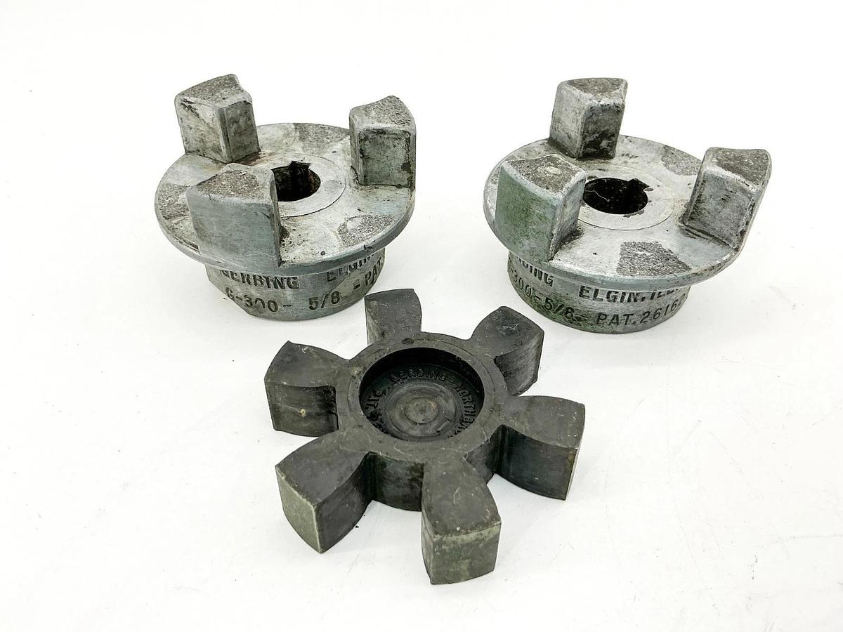 Used Lot of 2 Gerbing G-300-5/8 Coupling Hub W/ Spider 5/8" Bore