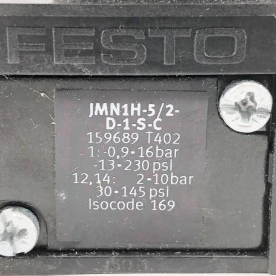 New Festo JMN1H-5/2-D-1-S-C Solenoid Valve 30-145psi 159689