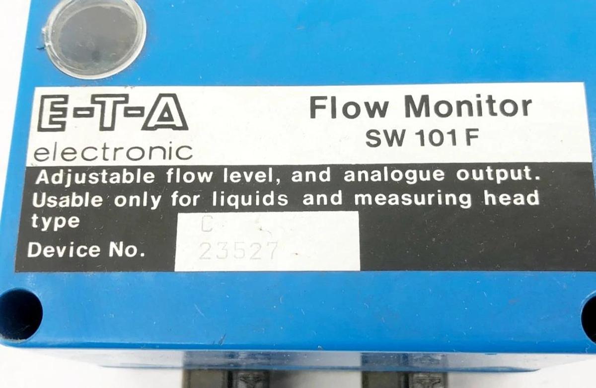 Used E-T-A SW101F Flow Monitor 115V 50/60Hz 220VAC 24VDC 1A