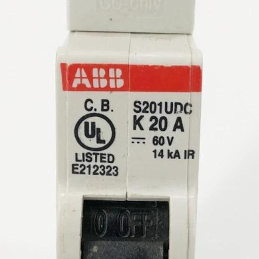 New ABB S201UDC-K20 Circuit Breaker 20A 1P 60V - No Box