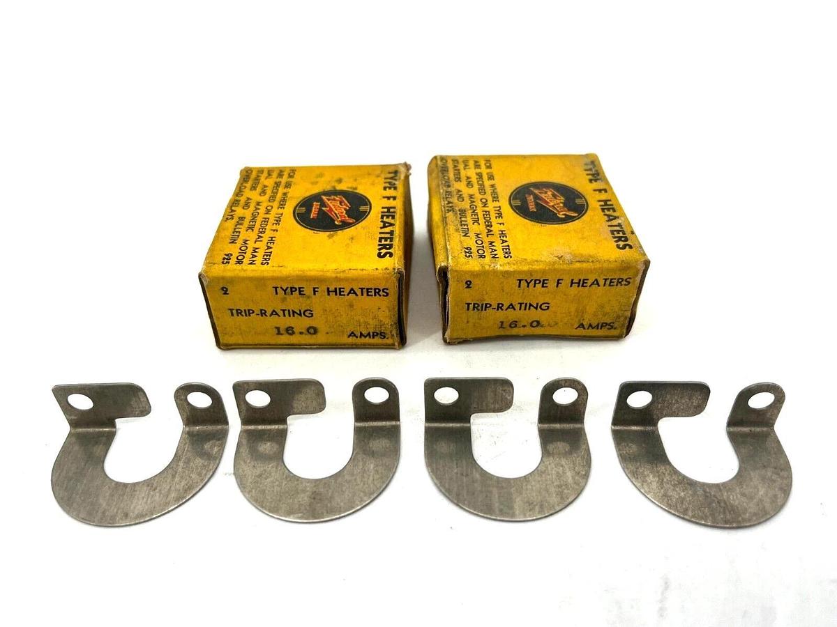 Lot of 4 New Federal F16.0A +Type F Heaters 16.0A - Two Boxes of two pieces each
