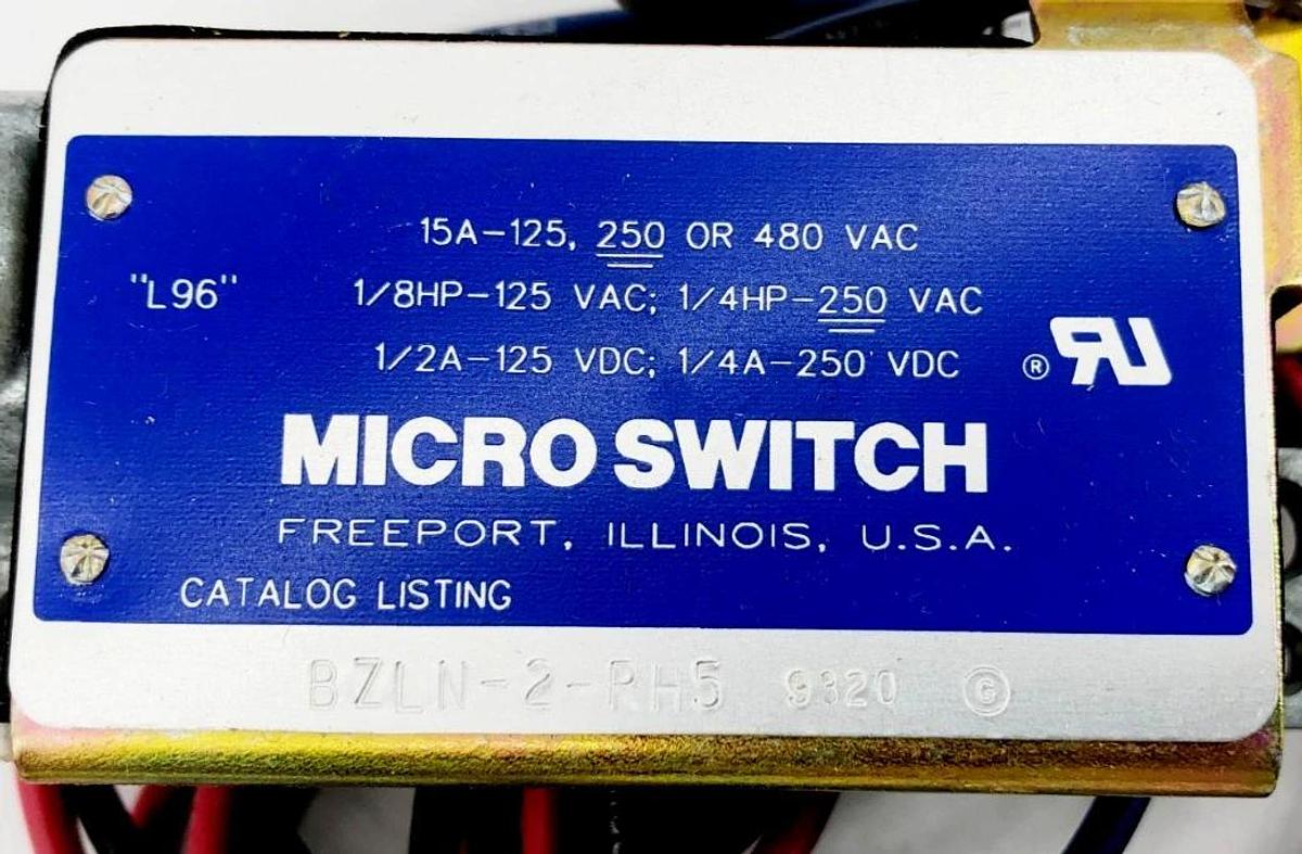 New Honeywell Microswitch BZLN-2-RH5 Limit Switch 1/2A 125VDC 15A 125-480VAC