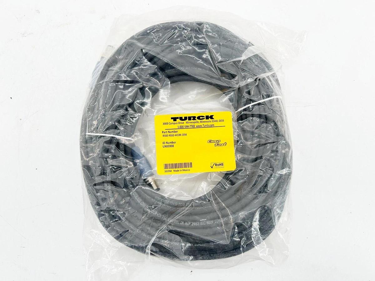 New Turck RSSD RSSD 441BK-20M Cordset M12 Eurofast Ux05908