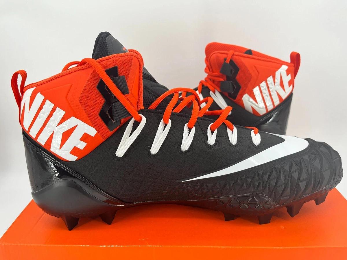 Nike Force Savage Pro SMU P Black/White/Orange Size 16 OSU Beavers Cleats
