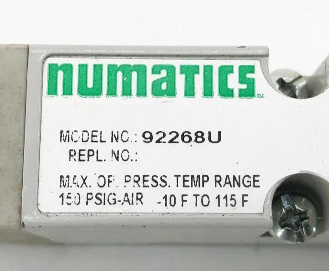 Used Numatics 92268U Solenoid Valve 24VDC 2.5W
