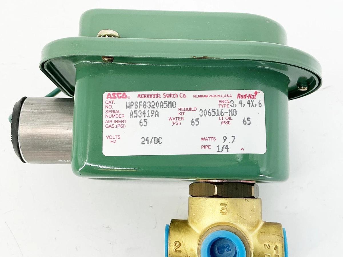 New Asco WPSF8320A5MO 24VDC Solenoid Valve 1/4" Pipe 65PSI 9.7W