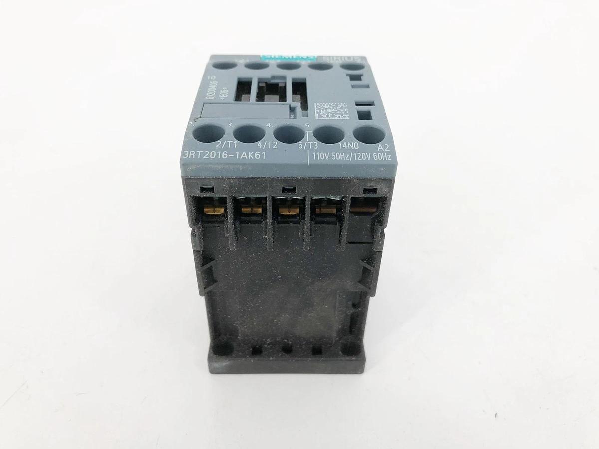 New Siemens 3RT2016-1AK61 Contactor 3P 9A 110/120V 13Y533