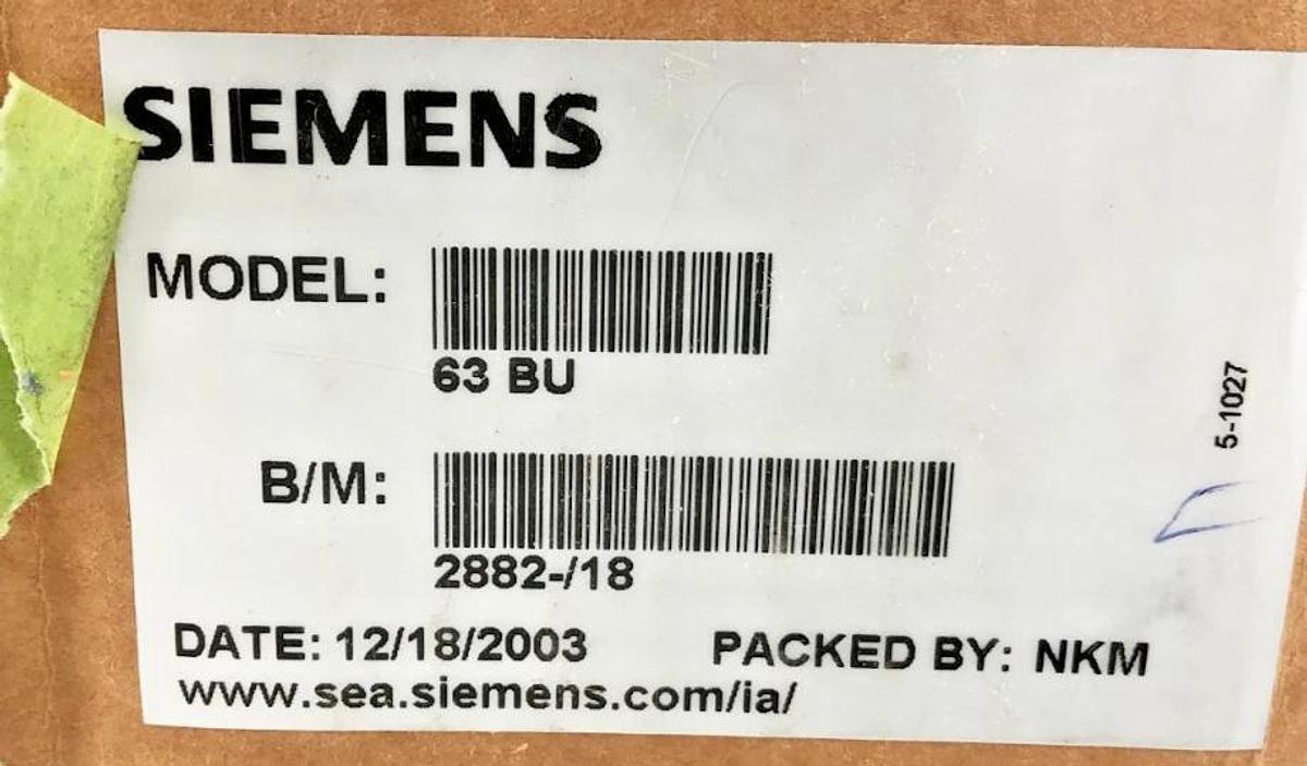 New Siemens 63BU Constant Differential Flow Controller