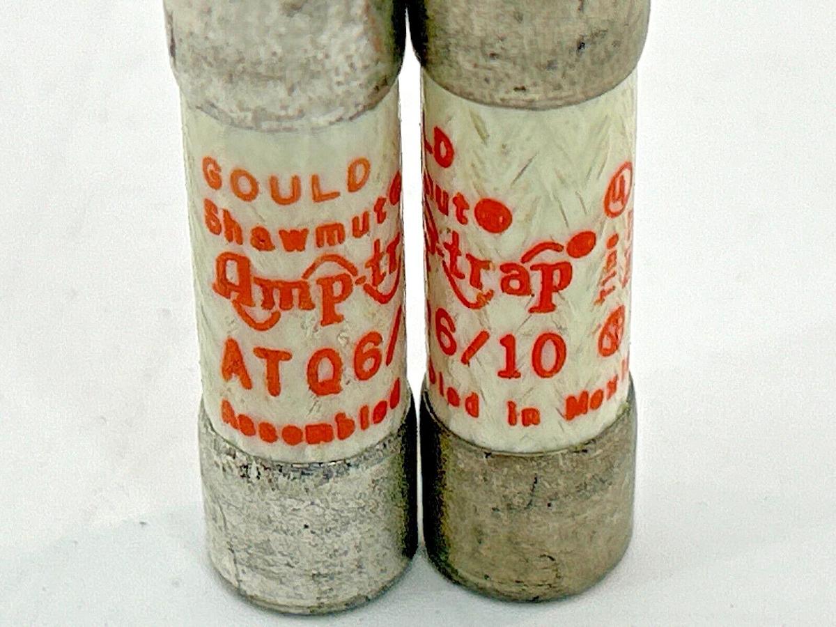 New Lot of 3 Ferraz Shawmut ATQ6/10 Time Delay Fuse 6/10A 500V