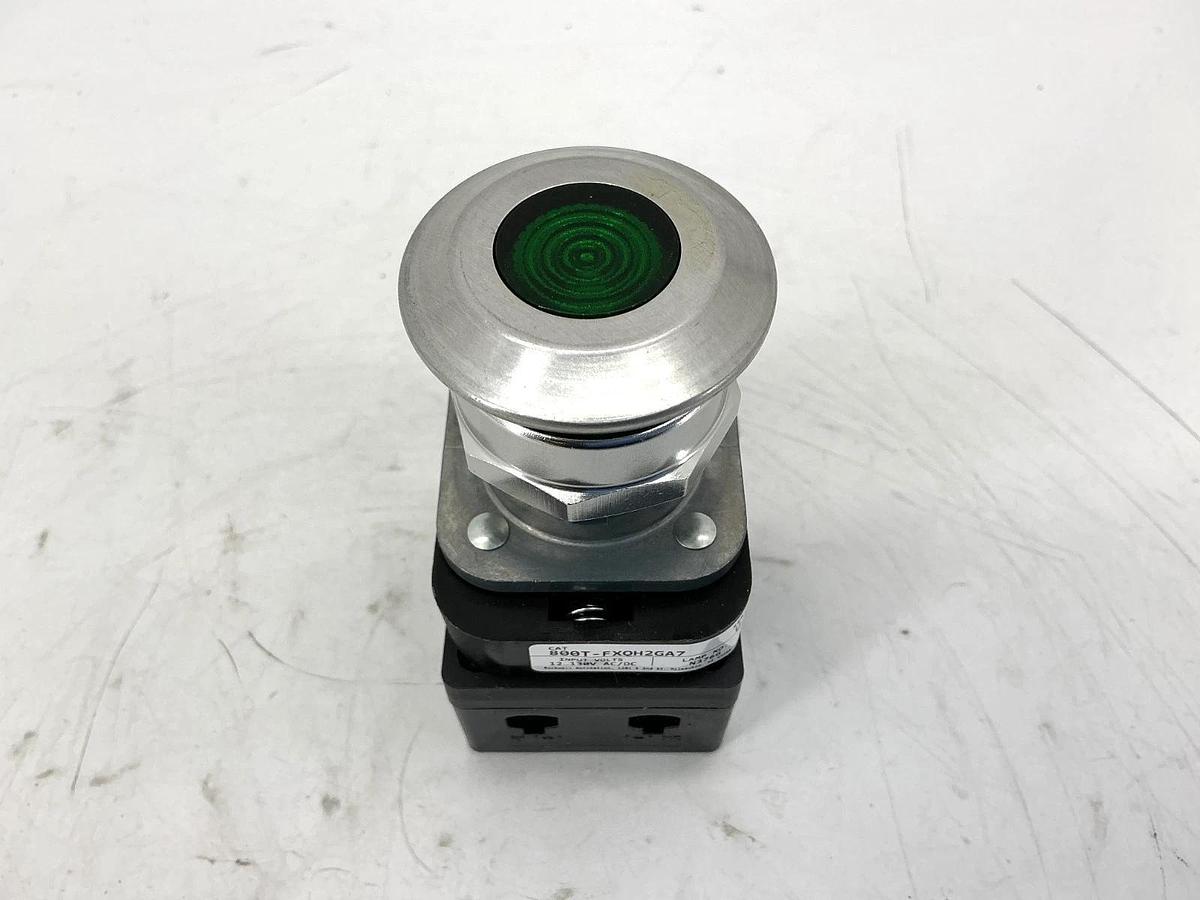 New Allen Bradley 800T-FXQH2GA7 Ser U Push-Pull Device 2Pos Green LED 12-130V
